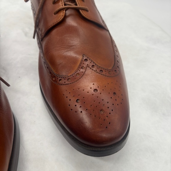 Cole Haan Brown Leather Oxford Shoes with Brogue Detailing Size 12 main image 6